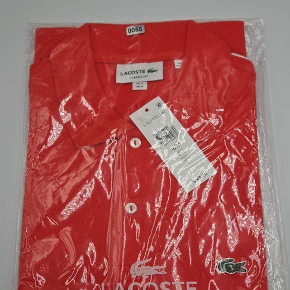 Lacoste Other - Lacoste Vibrant Red Polo with Crocodile Logo